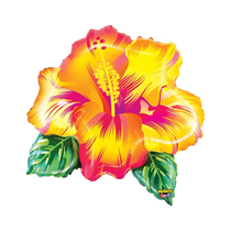 Yellow Hibiscus Tropical Flower 35" Large Foil Balloon