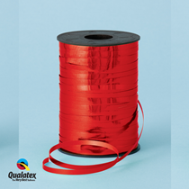 Red Metallic Foil Curling Balloon Ribbon Qualatex
