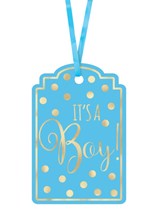 It's a Boy Baby Shower Blue Paper Gift Tags 25pk