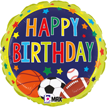 Grabo 18" Multi Sports Birthday Foil Balloon