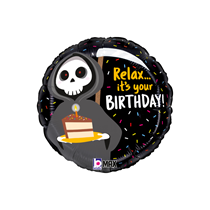 Grabo Happy Birthday Grim Reaper 18" Foil Balloon