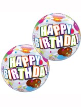 Happy Birthday Cupcake 12" Air Fill Bubble Balloons 10pk