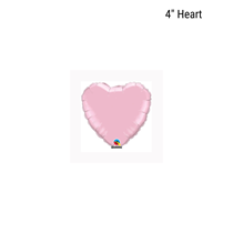  Pearl Pink 4" Heart Foil Balloon