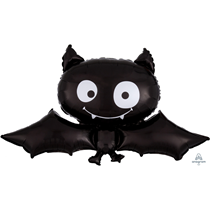 Halloween Friendly Black Bat 41" SuperShape Foil Balloon