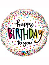 Happy Birthday to You Sprinkles 18" Foil Balloon