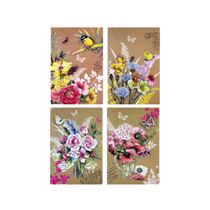 Floral Kraft Greeting Cards 24pk