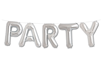 Party Script 12" Silver Foil Balloon