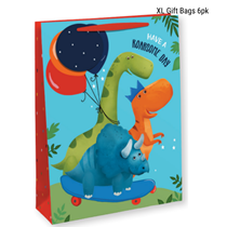 Have a Roarsome Day Dinosaur X-Large Gift Bag 6pk