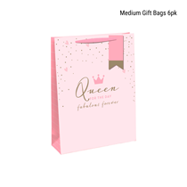 Pink Queen For The Day Medium Gift Bag 6pk