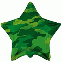 Camouflage Star Shaped 18" Foil Balloon