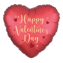 Happy Valentine's Day Red Heart 18" Foil Balloon