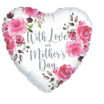 With Love On Mother's Day Floral 18" Foil Balloon