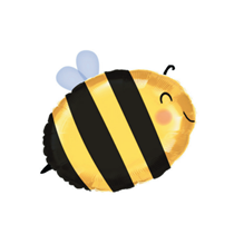 Smiley Bumble Bee Foil Balloon