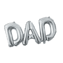 Father's Day Silver Dad 13" Air Fill Foil Balloon