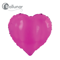 Fuchsia 18" Heart Foil Balloon