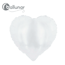 White 18" Heart Foil Balloon