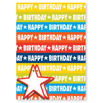 Colourful Happy Birthday Gift Wrap Sheets & Tags 2pk