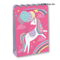 Pink Unicorn X-Large Gift Bags 6pk