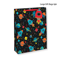Space Large Gift Bag 6pk