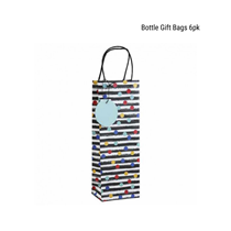 Stripes & Dots Bottle Gift Bag 6pk