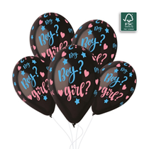 Boy or Girl 12" Latex Balloons 5pk