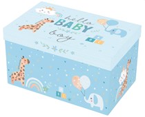 Hello Baby Boy Collapsible Gift Box