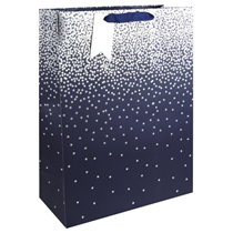 Navy And Silver Ombre XL Gift Bag 6pk