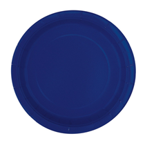 Unique Party 9" True Navy Blue Round Paper Plates 16pk