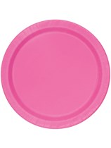 Hot Pink 9" Round Paper Plates 16pk