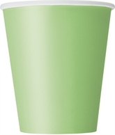 Lime Green 9oz Paper Cups 8pk