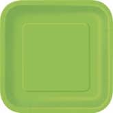 Lime Green 7" Square Paper Plates 16pk