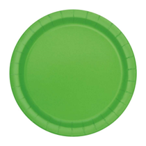  Unique Party 9" Lime Green Round Paper Plates 16pk