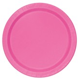 Hot Pink 7" Round Paper Plates 20pk