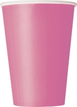Hot Pink 12oz Large Paper Cups 10pk