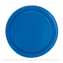 Unique Party Royal Blue 9" Round Paper Plates 16pk