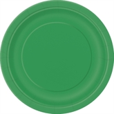 Unique Party 7" Emerald Green Round Paper Plates 8pk