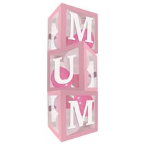 Mum Pink Clear Balloon Boxes