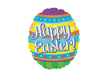 Happy Easter Egg 9" Mini Air Fill Foil Balloon