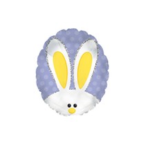 Easter Bunny Look Out 9" Minishape Foil Balloon