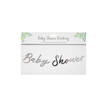 Silver Baby Shower Letter Banner