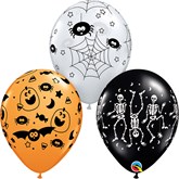 Halloween Spooky Assortment 11" Latex Balloons 25pk