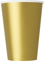 Gold 12oz Large Paper Cups 10pk
