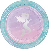 Iridescent Mermaid 22cm Paper Plate 8pk