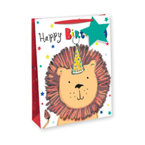 Happy Birthday Lion Large Gift Bag 6pk