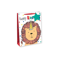 Happy Birthday Lion Medium Gift Bag 6pk
