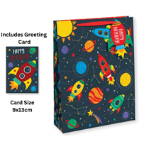 Solar System Large Gift Bag & Card 6pk