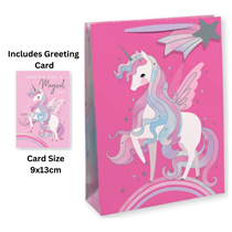 Pretty Unicorn Extra Large Gift Bag & Card 6pk