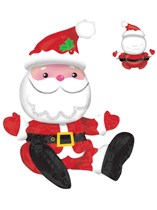 OUT OF STOCK FOR SEASON - Christmas Sitting Santa 21" Multi Foil