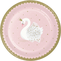 Stylish Swan Party 23cm Paper Plates