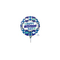 Happy Father's Day Diamonds Mini Foil Balloon